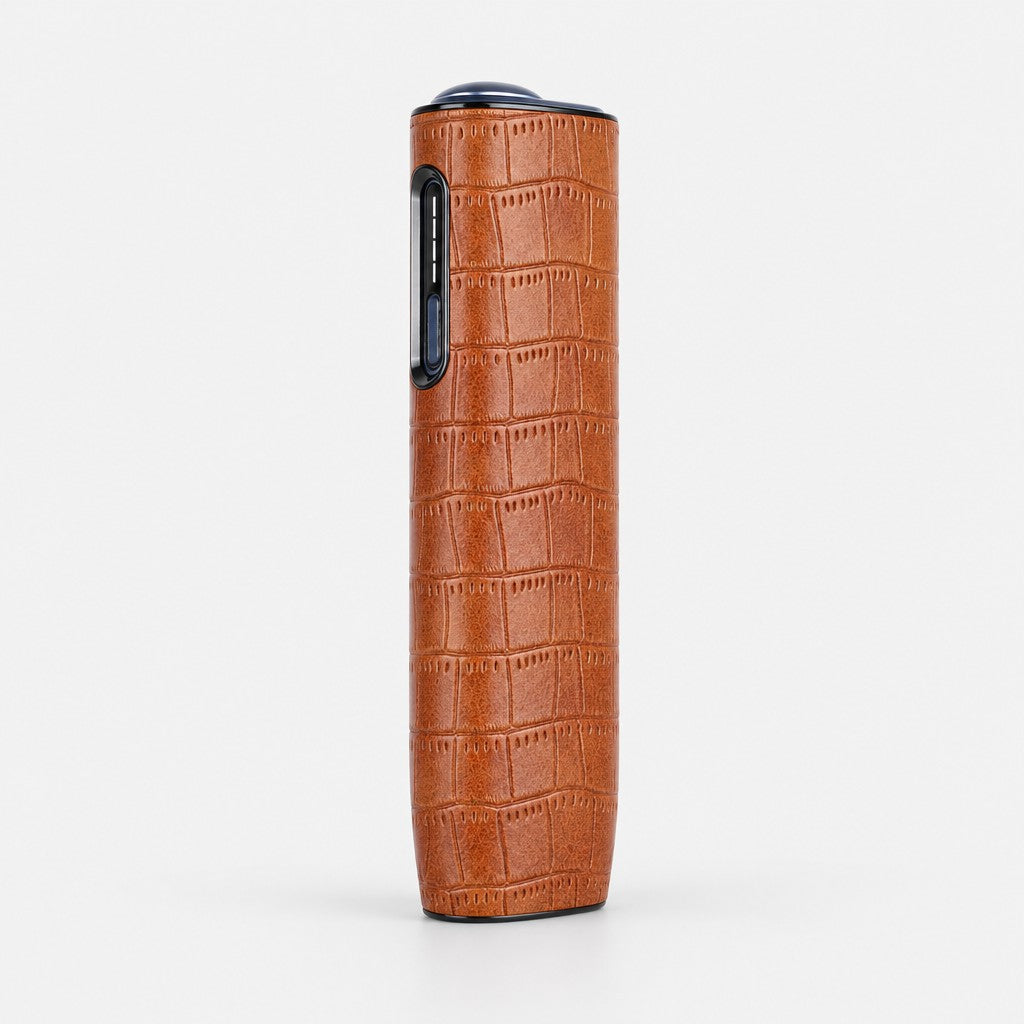 Funda Croco · compatible con IQOS ILUMA i ONE Marrón