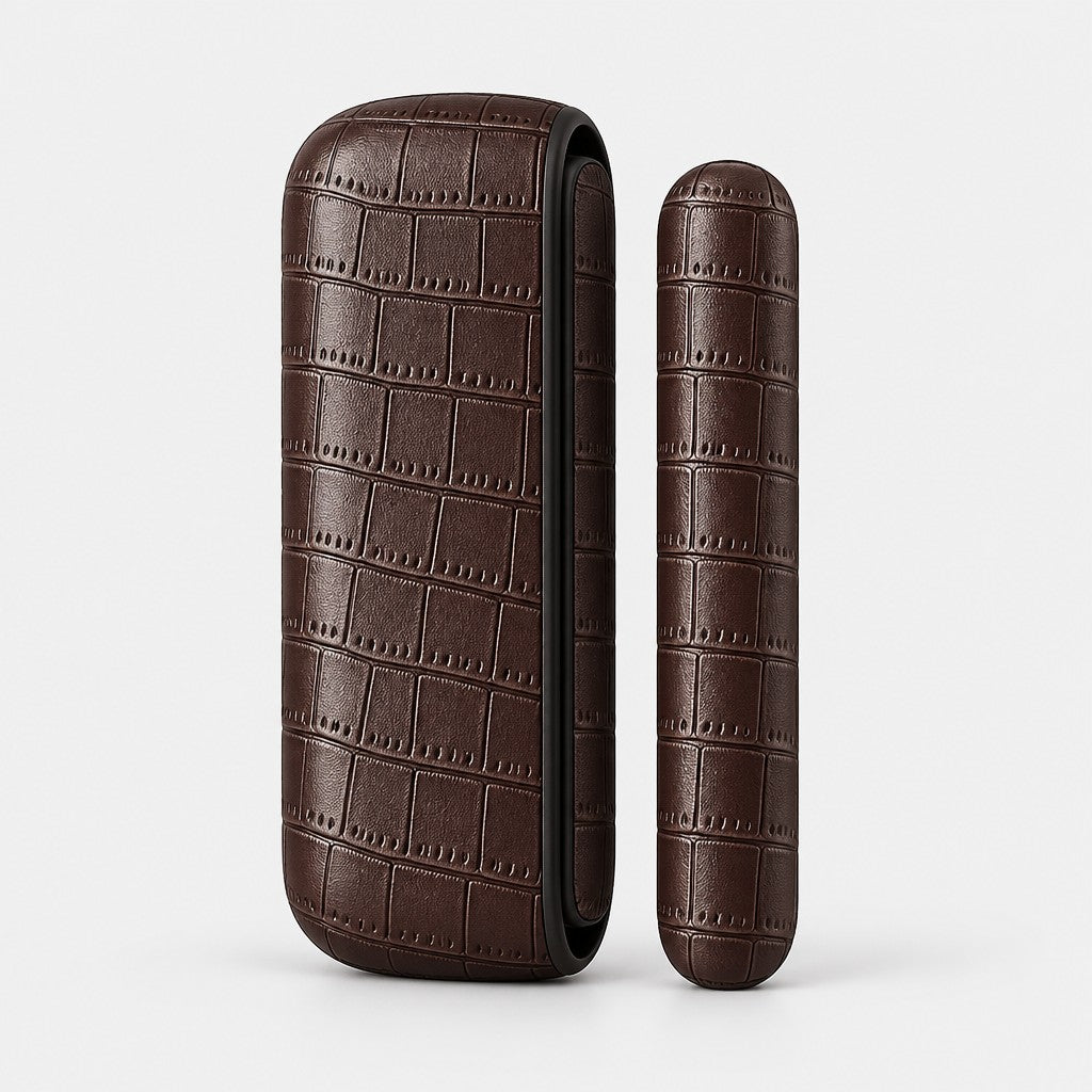 Funda Croco · compatible con IQOS ILUMA i Chocolate
