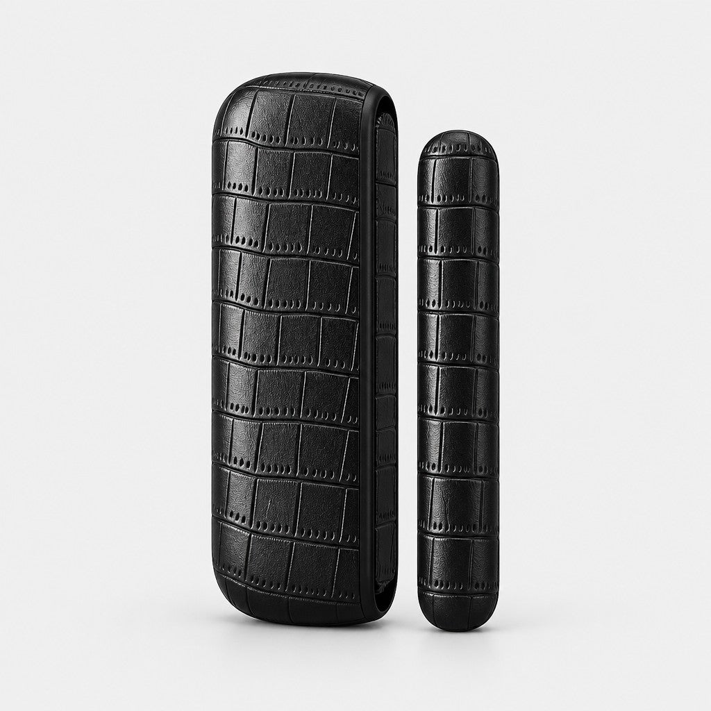 Funda Croco · compatible con IQOS ILUMA i Negro