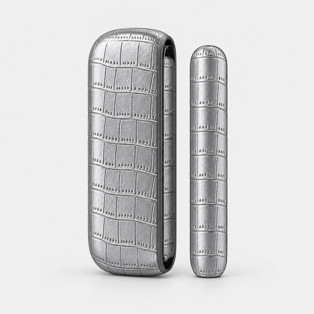 Funda Croco · compatible con IQOS ILUMA i Plata
